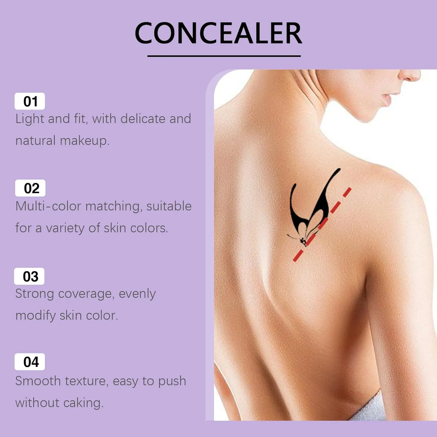 Evanesce Soft Matte Cream Concealer, Evanesce Foundation Long-Lasting Sweat-Proof, Covers Scars, Blemishes, And Tattoos Full Coverage (Dark skin tone)