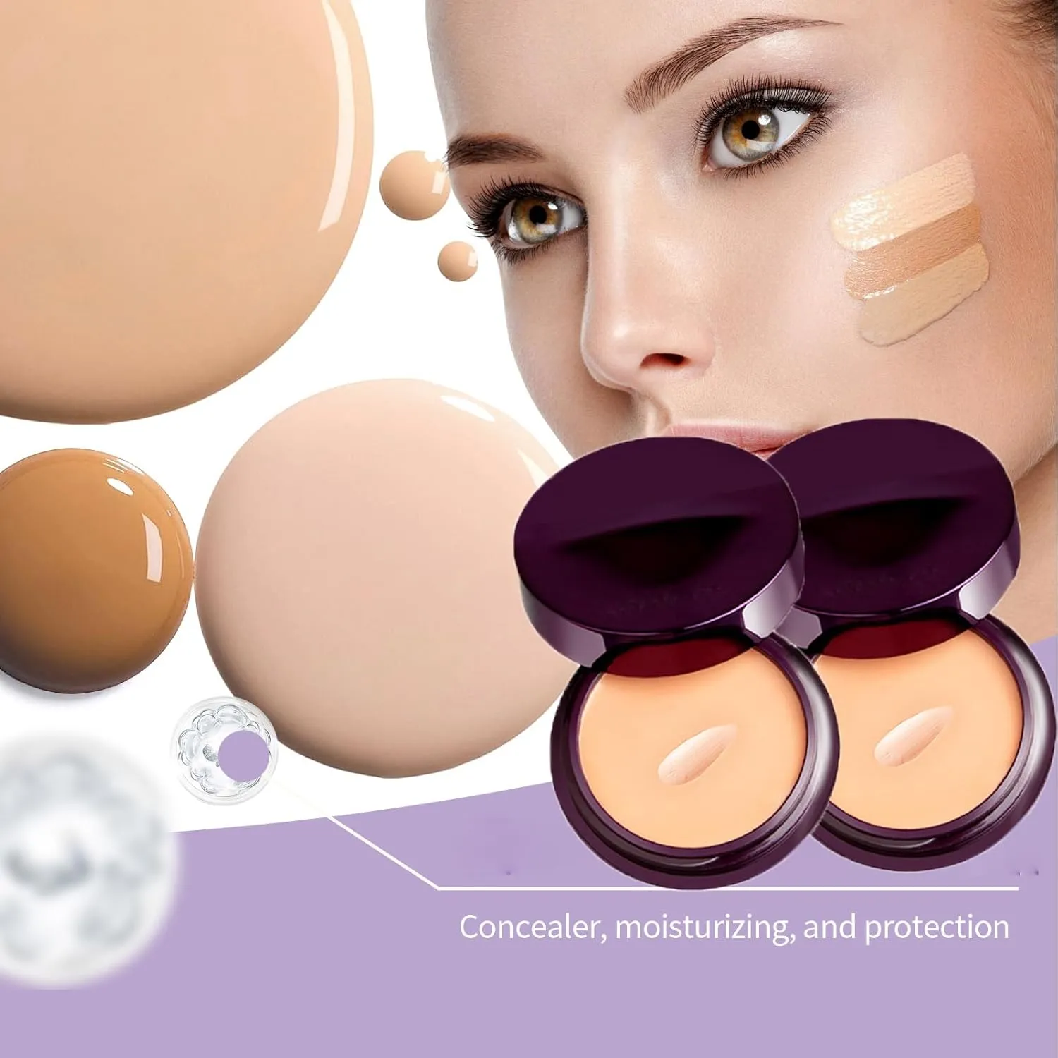 Evanesce Soft Matte Cream Concealer, Full Coverage Matte Cream Concealer, Long Lasting Moisturizing Lightweight (Dark)