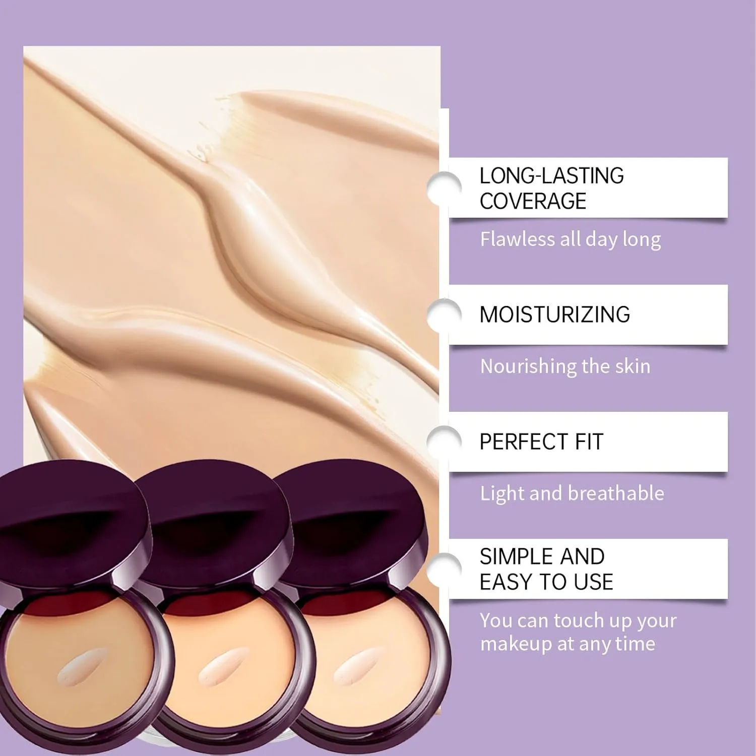 Evanesce Soft Matte Cream Concealer, Full Coverage Matte Cream Concealer, Long Lasting Moisturizing Lightweight (Natural)
