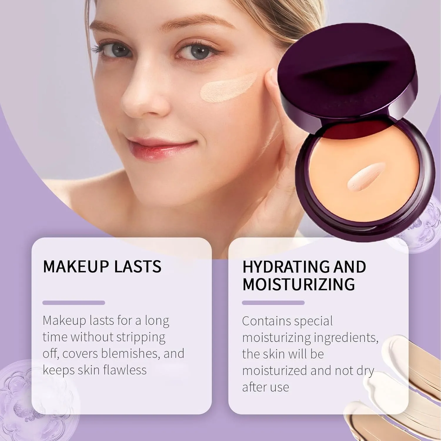 Evanesce Soft Matte Cream Concealer, Full Coverage Matte Cream Concealer, Long Lasting Moisturizing Lightweight (Natural)