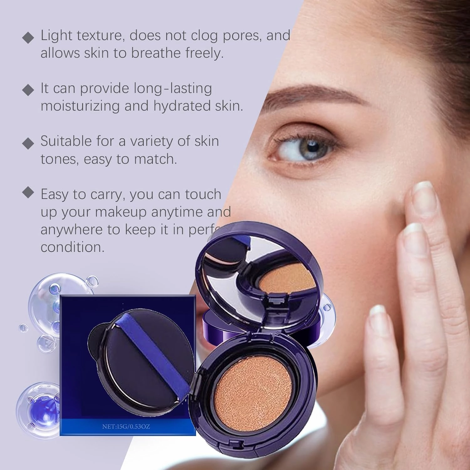 Evanesce Soft Matte Cream Concealer, Waterproof Evanesce Concealer, Full Coverage Foundation Long Lasting Moisturizing Lightweight Natural Fit for All Skin Tones (01#Natural color)