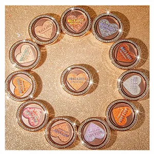 Eye Makeup Palette, 12 Colors Unique Diamonds Eyeshadow Palette, Matte Eyeshadow Pallet Pigmented Shades Sequins Makeup Palette Set Shimmer Foils Eye Makeup Long Lasting Waterproof