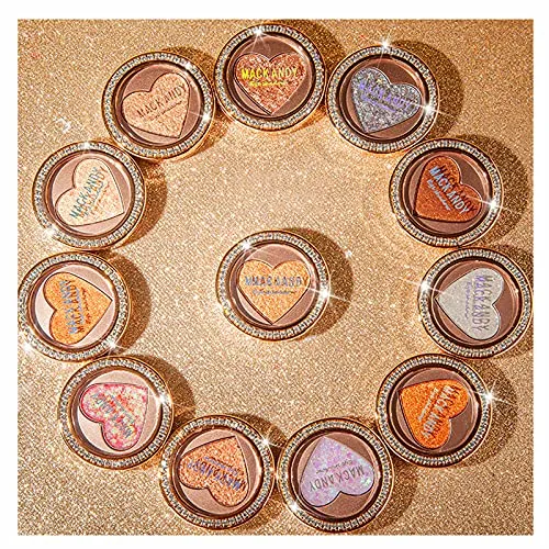Eye Makeup Palette, 12 Colors Unique Diamonds Eyeshadow Palette, Matte Eyeshadow Pallet Pigmented Shades Sequins Makeup Palette Set Shimmer Foils Eye Makeup Long Lasting Waterproof