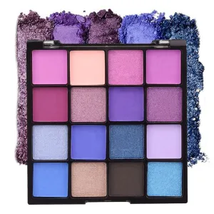 Eyeshadow Palette Glitter Makeup,Forest Blue Purple 16 Colors Matte Glitter Eyeshadow Long Lasting Colorful Eye Shadow Plattet for Women Girls