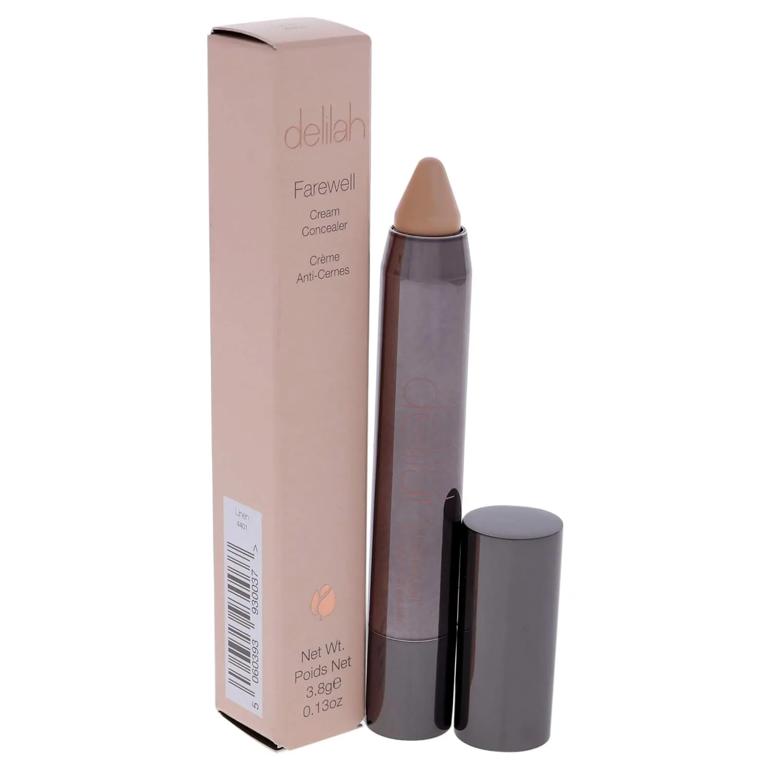 Farewell Cream Concealer, Linen, Full Coverage, Hyaluronic Filling, Moisturizing, Creamy, Smoother Color Correcting Makeup, Cruelty Free, 0.13 Oz