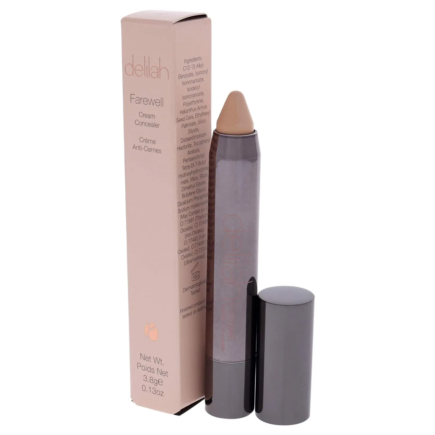 Farewell Cream Concealer, Linen, Full Coverage, Hyaluronic Filling, Moisturizing, Creamy, Smoother Color Correcting Makeup, Cruelty Free, 0.13 Oz