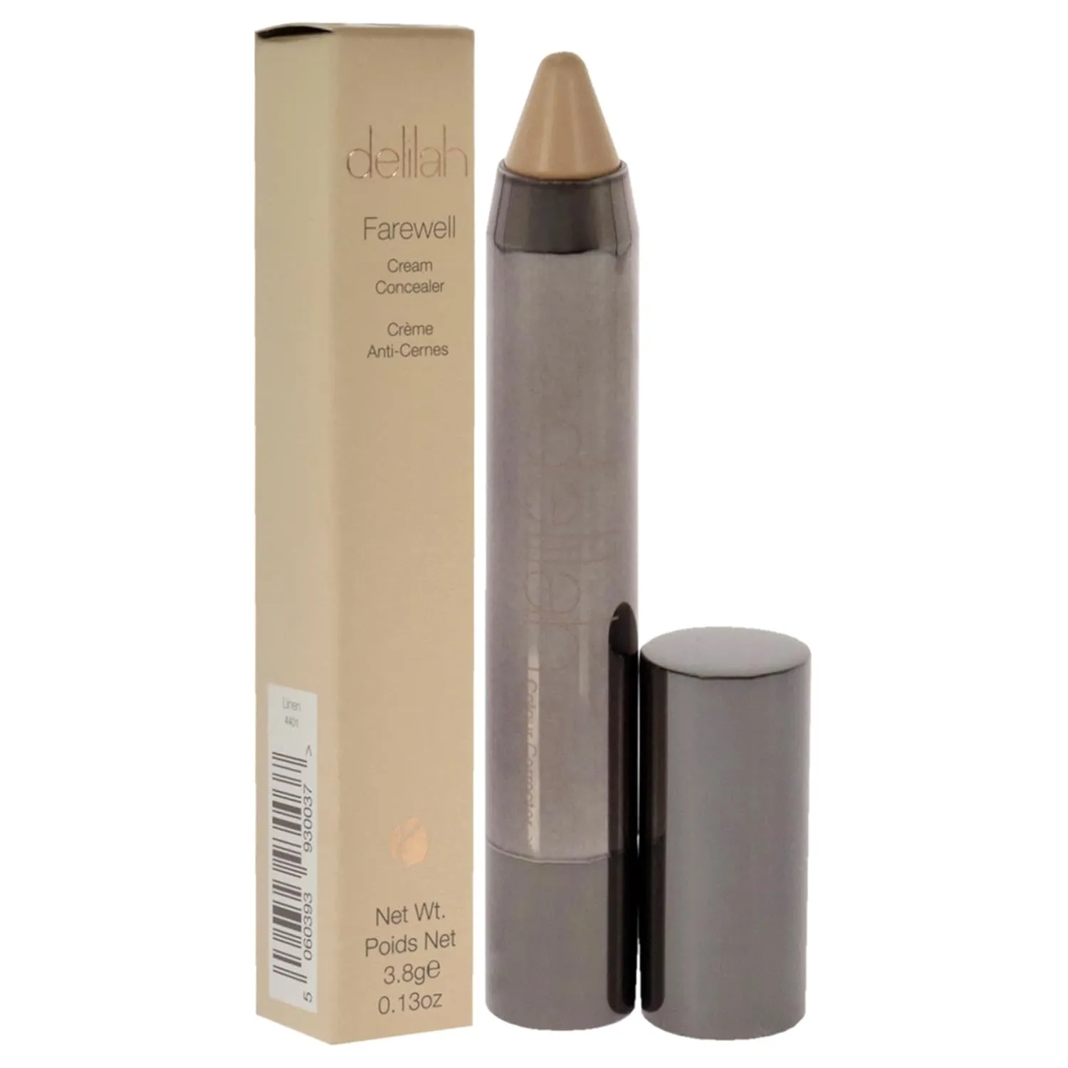 Farewell Cream Concealer, Linen, Full Coverage, Hyaluronic Filling, Moisturizing, Creamy, Smoother Color Correcting Makeup, Cruelty Free, 0.13 Oz