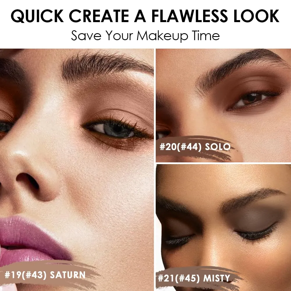 FOCALLURE 3 Pcs Cream Eyeshadow Stick,Shimmer Eyeshadow Pencil Crayon,Crease-proof Eye Shadow Brightener Stick Sets,Long Lasting Waterproof Eye Shadow Highlighter Stick Make up (Oh So Nude)