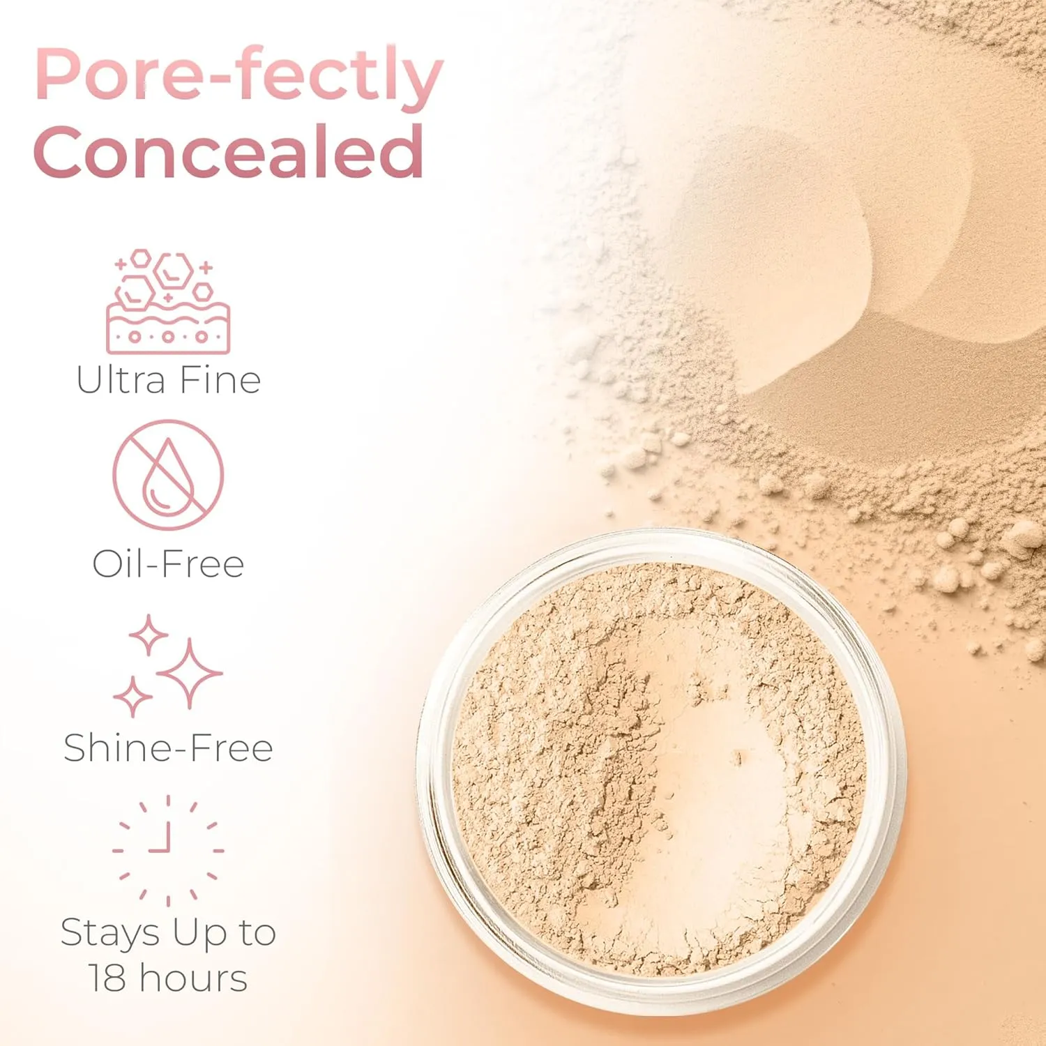 FOUNDATION & CONCEALER DUO (WARM & MEDIUM CONCEALER) Mineral Makeup Kit Full Size Set Matte Bare Face Sheer Powder Cover