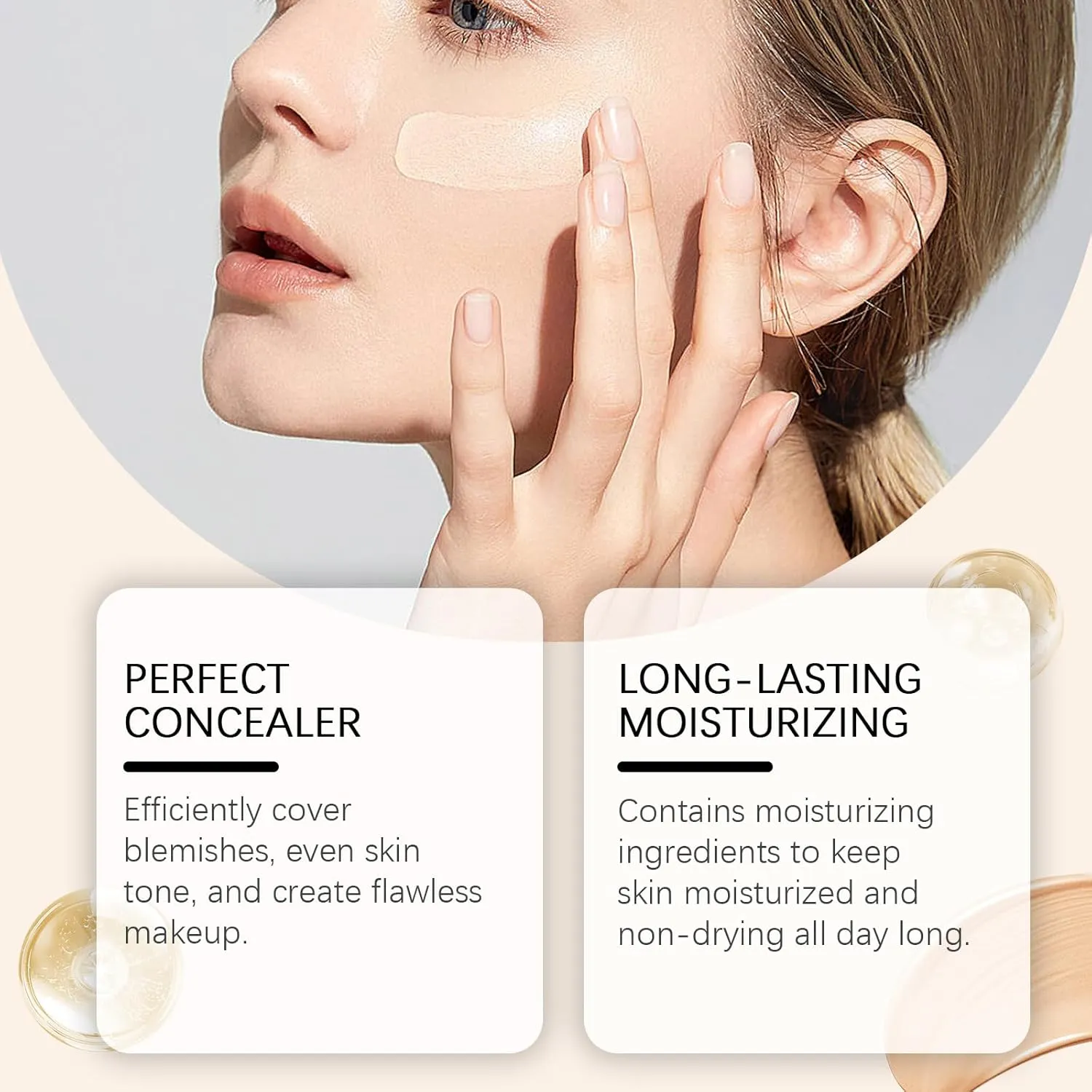 Foundation Makeup, 4 In 1 Eelhoe Foundation Makeup Color Changing Discoloration, Flawless Makeup Hydrating Color Change Foundations Makeup With Brush, Long-Lasting Moisturizing (1PCS)