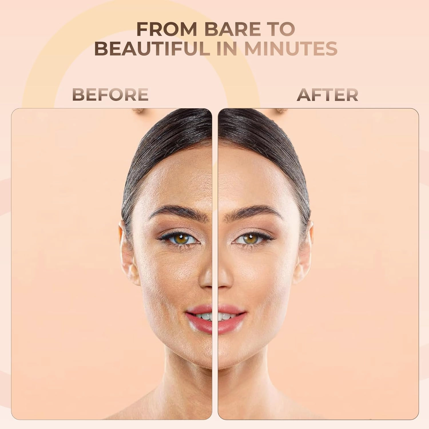FOUNDATION & CONCEALER DUO (BEIGE & MEDIUM CONCEALER) Mineral Makeup Kit Full Size Set Matte Bare Face Sheer Powder Cover
