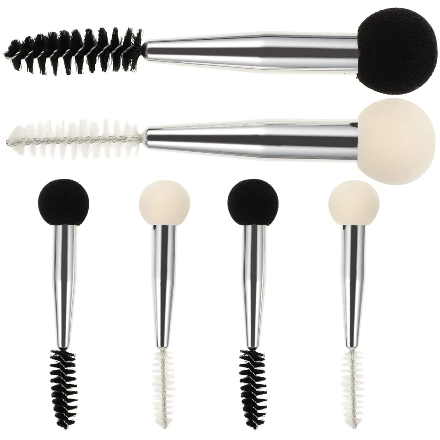 FRCOLOR 24pcs Dual-ended Makeup Brush Eyebrow Sponge Stamp Eyelash Applicator Versatile Tools for Quick and Makeup Application for Women and Enthusiasts