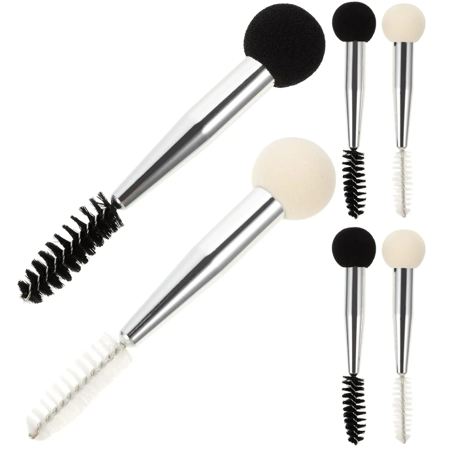 FRCOLOR 24pcs Dual-ended Makeup Brush Eyebrow Sponge Stamp Eyelash Applicator Versatile Tools for Quick and Makeup Application for Women and Enthusiasts