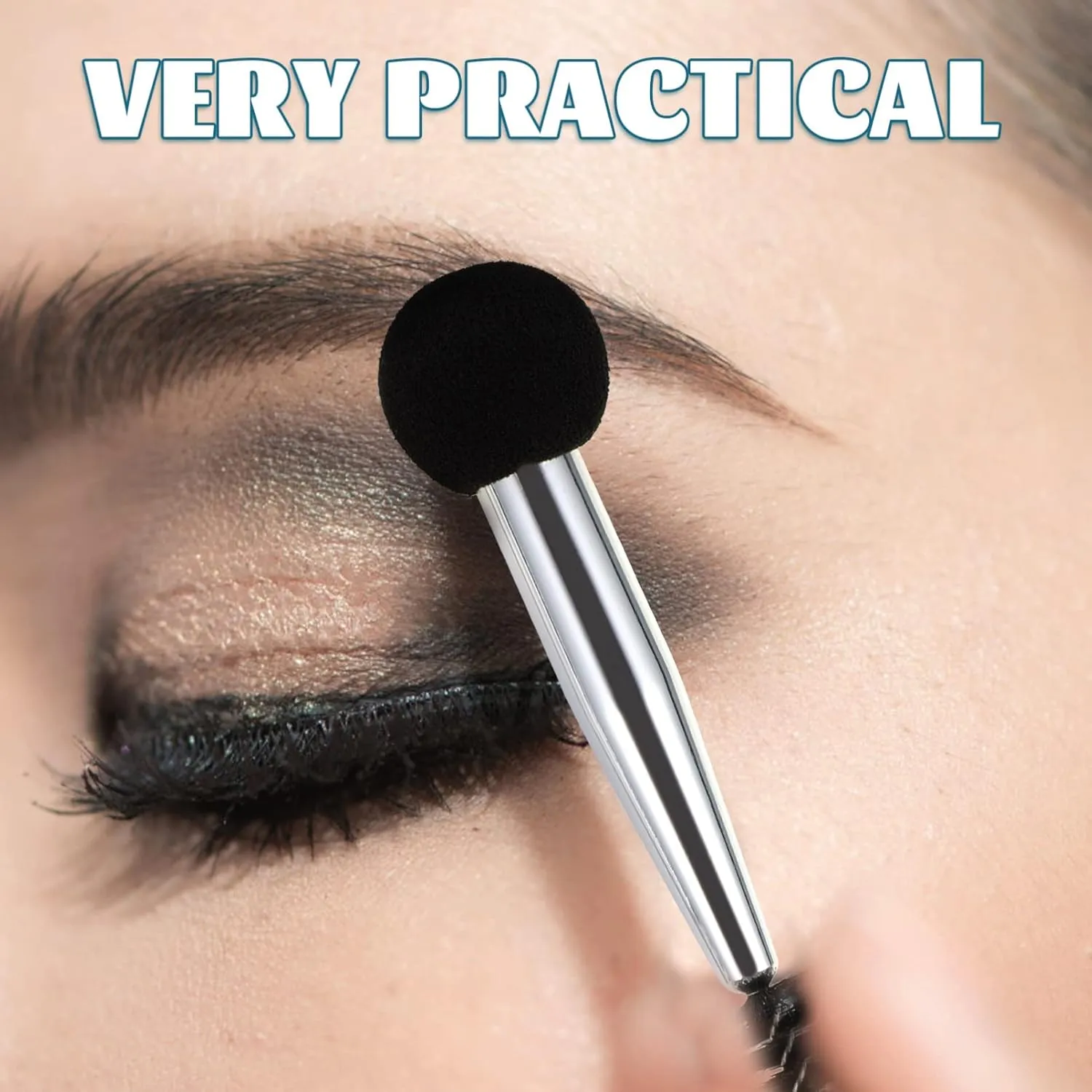 FRCOLOR 24pcs Dual-ended Makeup Brush Eyebrow Sponge Stamp Eyelash Applicator Versatile Tools for Quick and Makeup Application for Women and Enthusiasts