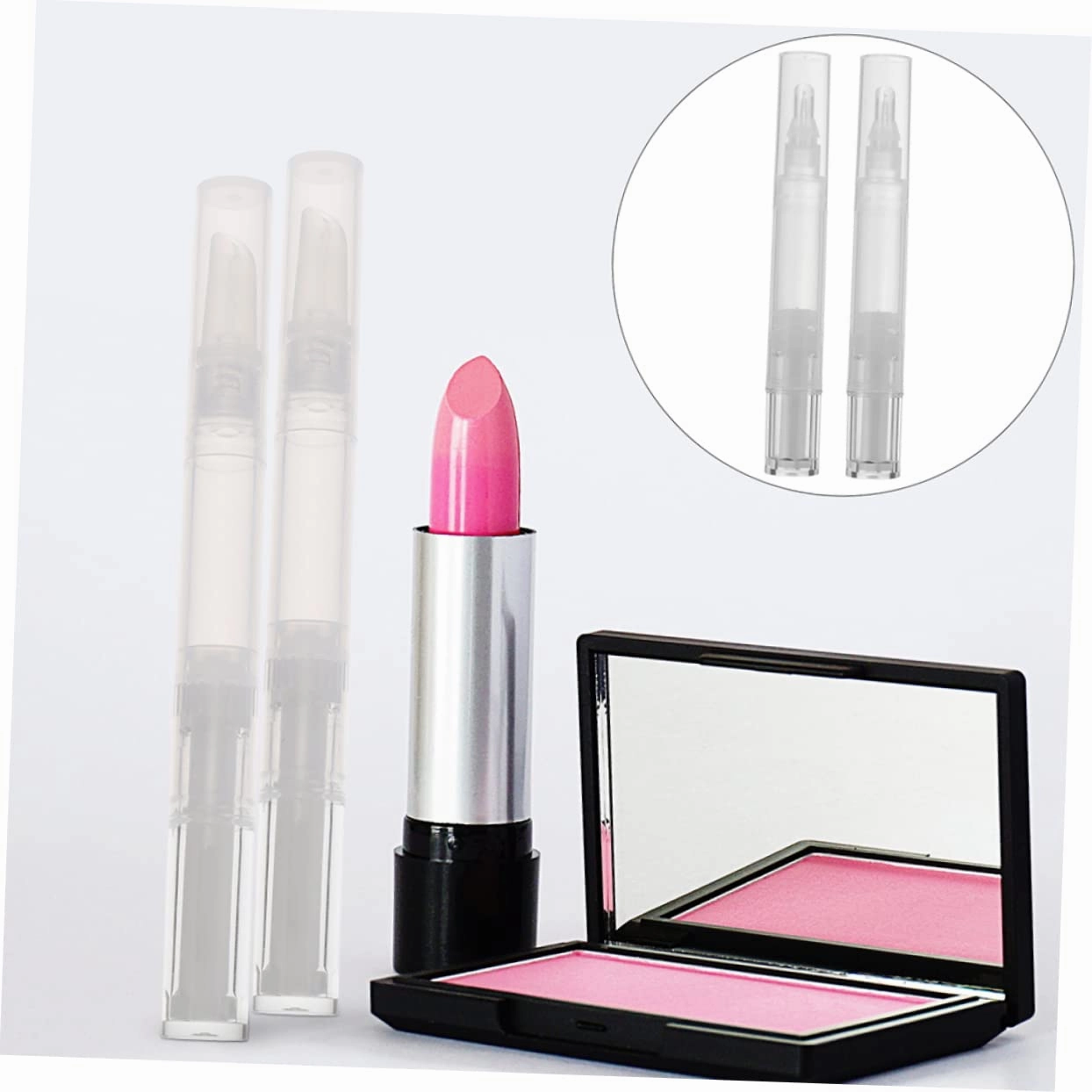 FRCOLOR 8pcs Bottled Empty Bottles Lip Gloss Tubes Pens Clear Lipglosses Clear Plastic Containers Concealer Container Refillable Bottles Lip Gloss Holders Plastic Lip Glazes Bottles
