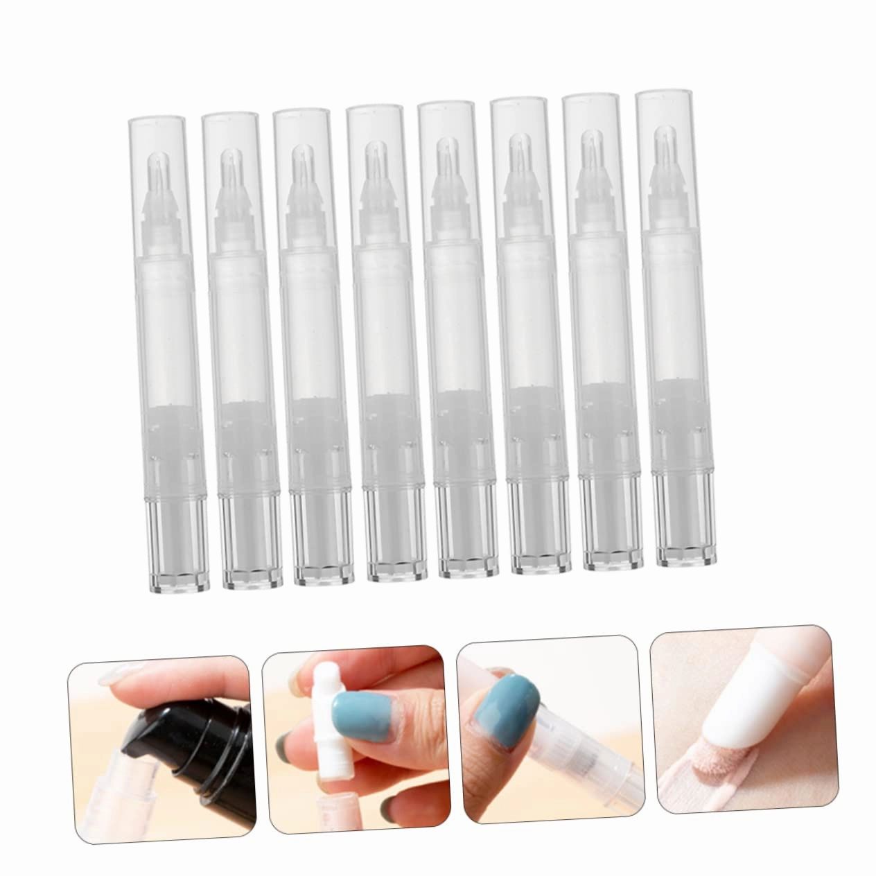 FRCOLOR 8pcs Bottled Empty Bottles Lip Gloss Tubes Pens Clear Lipglosses Clear Plastic Containers Concealer Container Refillable Bottles Lip Gloss Holders Plastic Lip Glazes Bottles