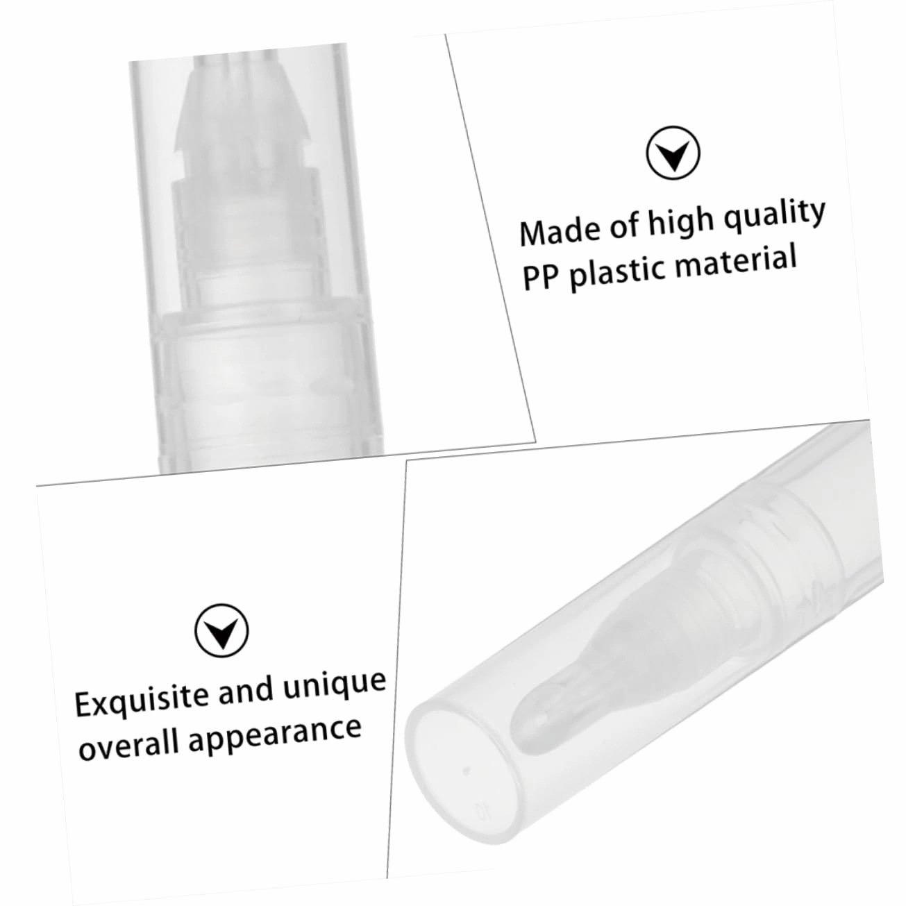 FRCOLOR 8pcs Bottled Empty Bottles Lip Gloss Tubes Pens Clear Lipglosses Clear Plastic Containers Concealer Container Refillable Bottles Lip Gloss Holders Plastic Lip Glazes Bottles
