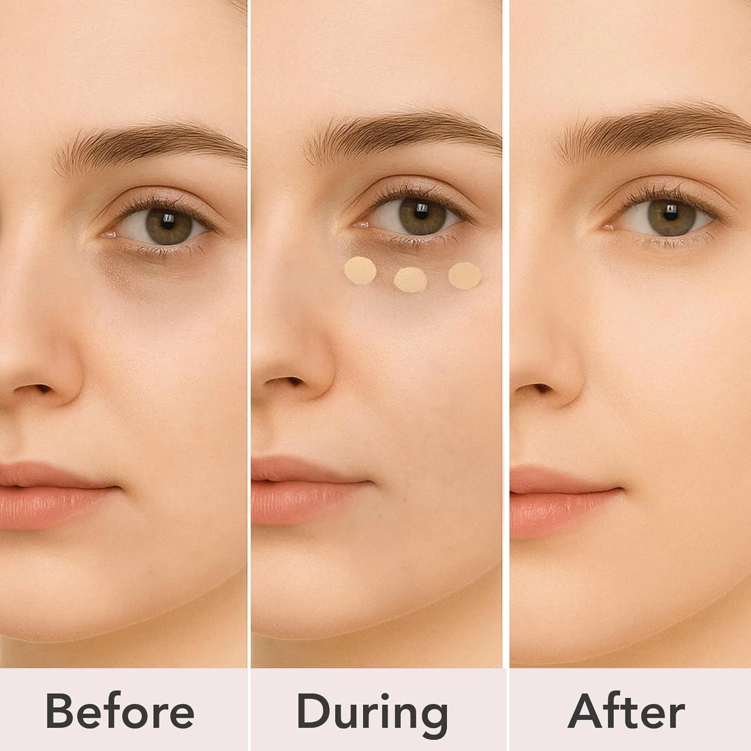 Full Coverage Concealer Palette, Waterproof Concealer Cream, 3 Colors   Brush, by Dermaflage