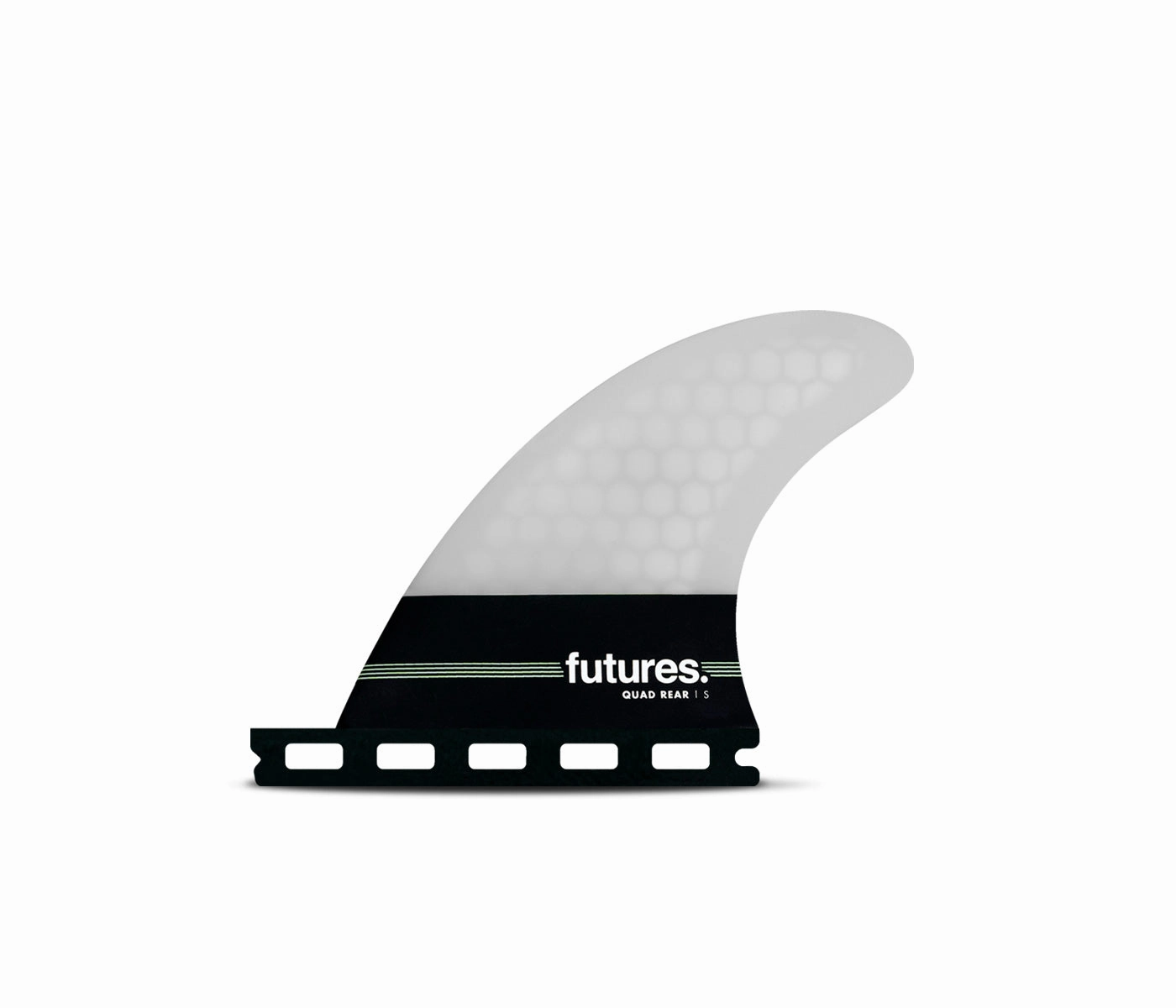 Futures Neutral Honeycomb Quad Rear Fin Set-Grey-Small