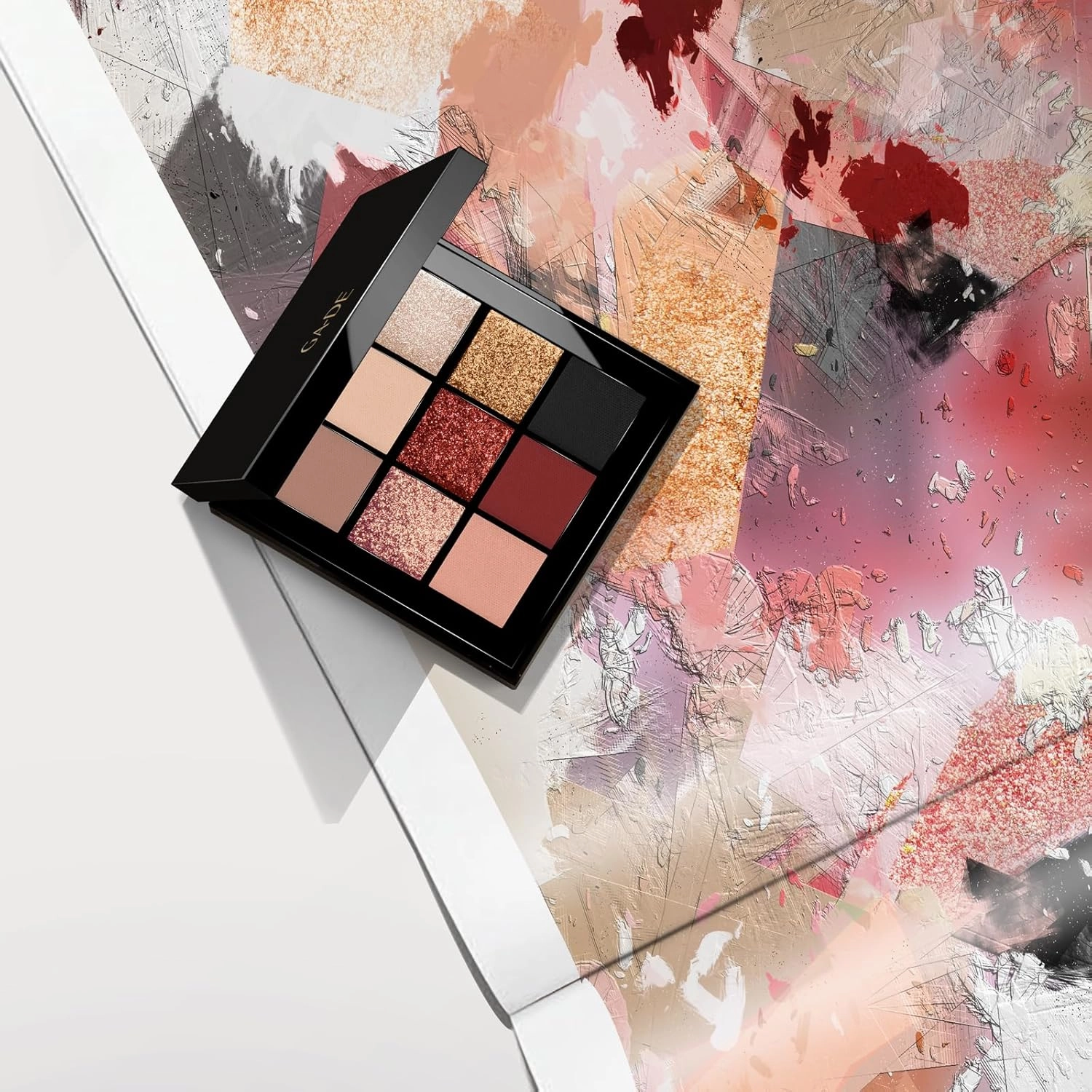GA-DE Velveteen Eyeshadow Palette, 51 - Eyeshadow Collection with Light to Deep Shades - for Matte, Metallic, Silky and Shimmery Finishes - 0.286 oz