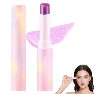 Glitter Gradient Eyeshadow Stick, 2025 New Crystal Jelly Glaze Stick, Long Lasting Eye Shadow Sticks, Waterproof and Sweat-proof Glitter Makeup Jelly Shimmer Eyeshadow Crayon (Lilac Luster)