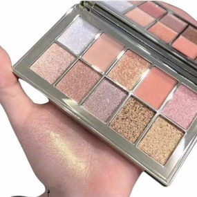 Glitter Eyeshadow Palette,10 Colors Shimmer Eyeshadow Palette Gold Eyeshadow Highly Pigmented Long Lasting Waterproof Sweatproof Eye Shadow Palette Makeup for Women Eye Shadow Palette Makeup (1#)