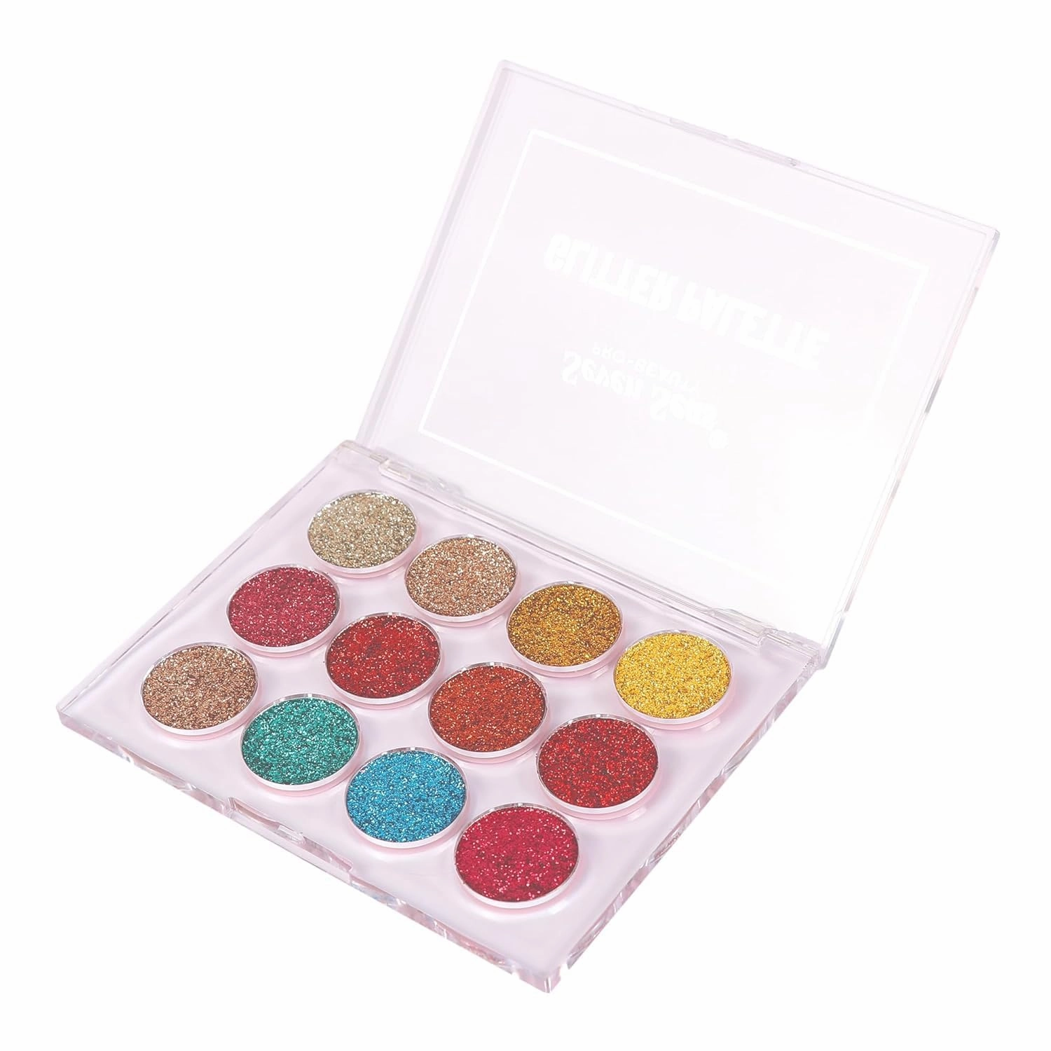 Glitter Eyeshadow Palette Shimmery Finish for Eye Makeup | Long Lasting | Highly Pigmented For Smokey Eye Palette (Skin)