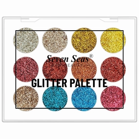 Glitter Eyeshadow Palette Shimmery Finish for Eye Makeup | Long Lasting | Highly Pigmented For Smokey Eye Palette (Skin)