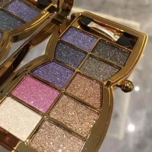 Gold Eye Shadow Eyeshadow Palette Shimmer - 10 Colors Sparkly Eyeshadow Glitter Highly Pigmented Long Lasting Waterproof Sweatproof Professional Nudes Warm Natural Neutral Smoky Cosmetic Eye (#04)