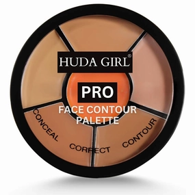 H'UDA GIRL BEAUTY 3 in 1 Makeup Palette |Concealer for Dark Circles, Blush and Highlighter Palette| Oil Control Pro Concealer for Face Makeup, Conceal Correct & Contour for All Skin Types