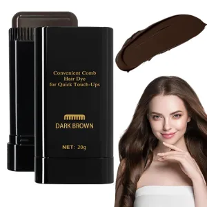 Hair Concealer Stick, Waterproof And Sweat-Proof Dyeing Powder, Unisex Thick Root Color-filling Concealer, Root Touch Up Hair Color For Gray Coverage, 48-Hour Stain-Proof, Gift For Women (DARE BROWN)