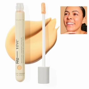 HALEYS Weightless Longwear Concealer (Medium - Warm), Re-vive, Medium to Full Coverage, Gripping Concealer, Fast-setting, All-Day Wear, Spot Concealing, Brightens, Streak-free, Light-diffusing, V CF