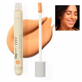 HALEYS Weightless Longwear Concealer (Tan - Warm), Re-vive, Medium to Full Coverage, Gripping Concealer, Fast-setting, All-Day Wear, Spot Concealing, Brightens, Streak-free, Light-diffusing, V CF