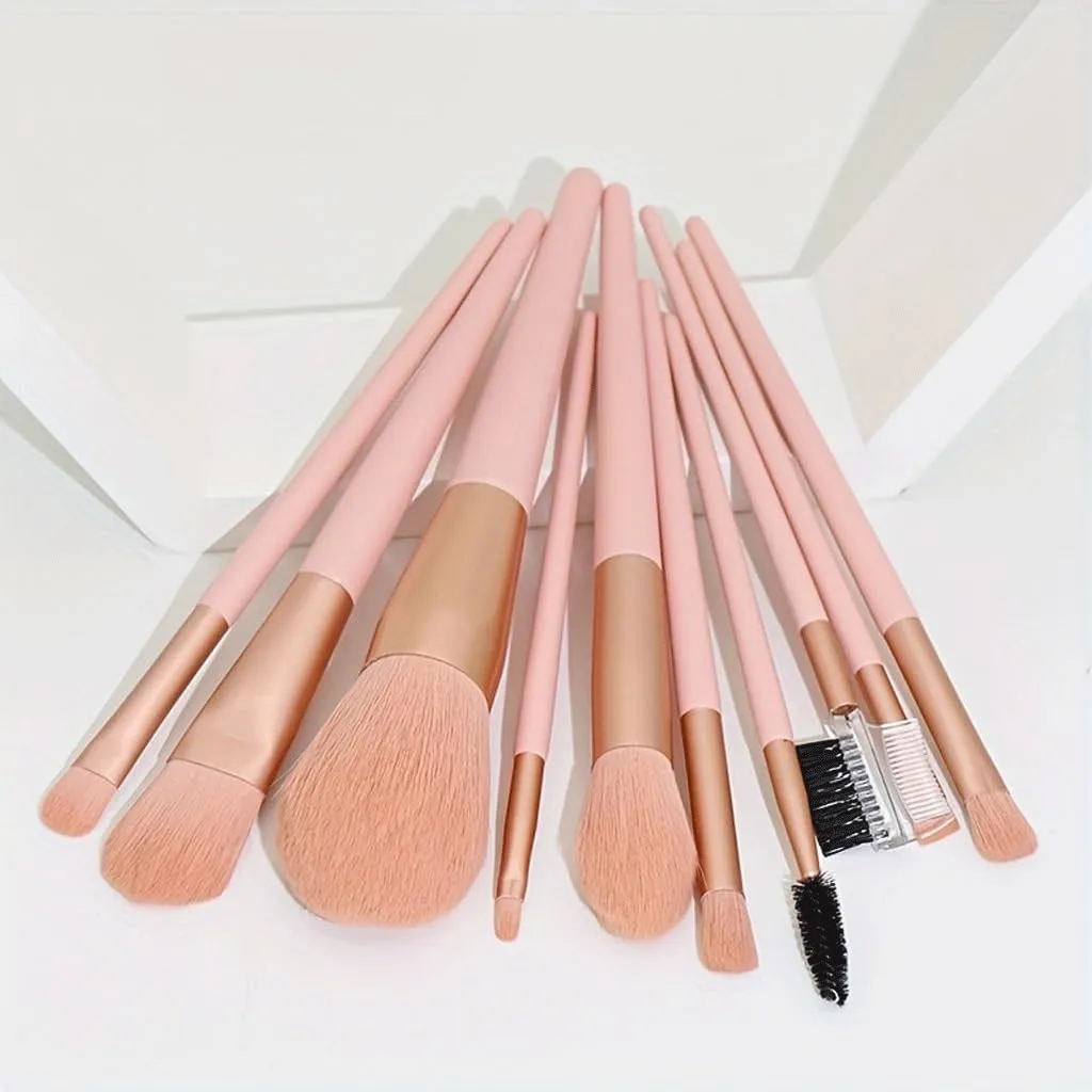 HBJWOV Makeup brush set 10 pieces of, full set of loose powder eye shadow dressing and beauty brush tools