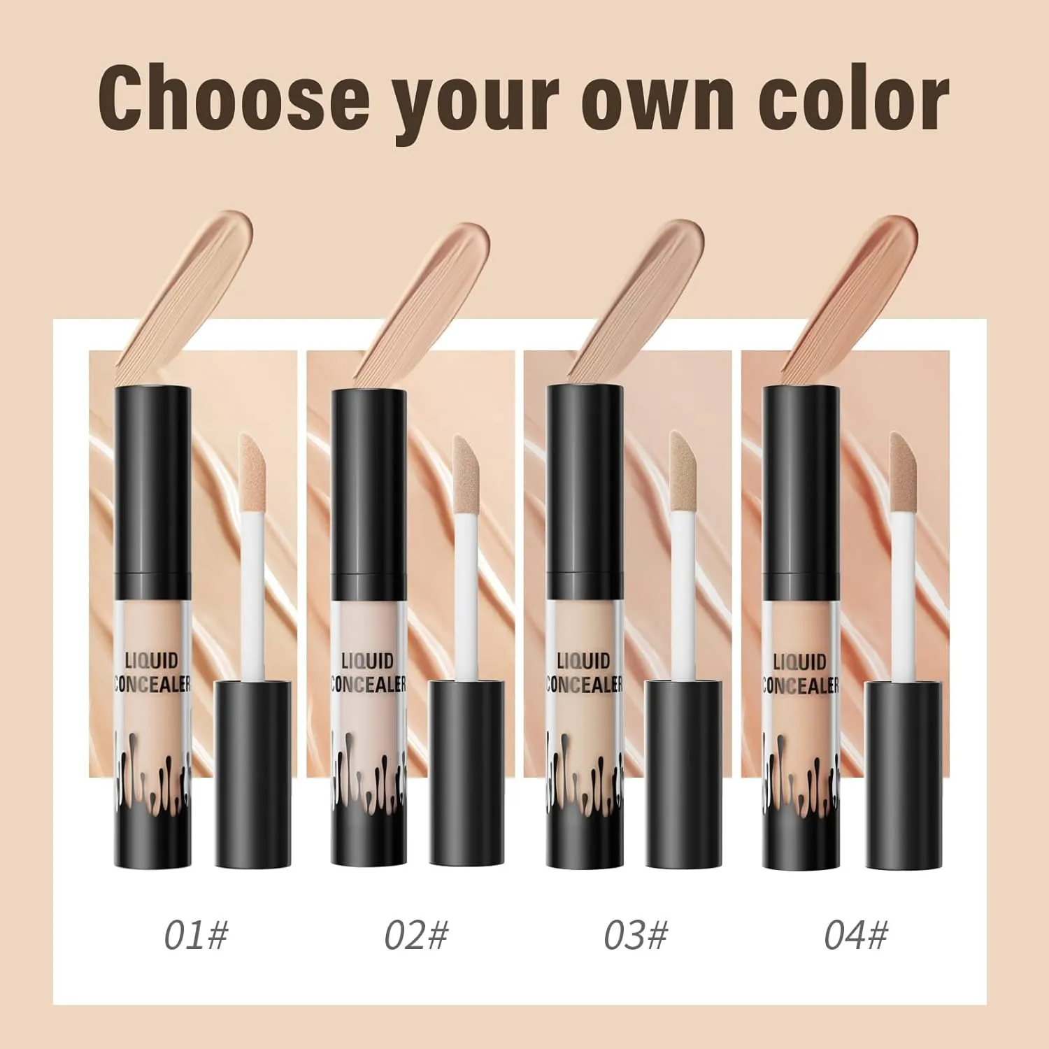 Hellokiss Concealer Stick, 4 Colors, Covers Dark Circles, Acne Marks, Spots, Natural Makeup, Waterproof, Sweat Resistant, Durable (03, 4-color concealer)