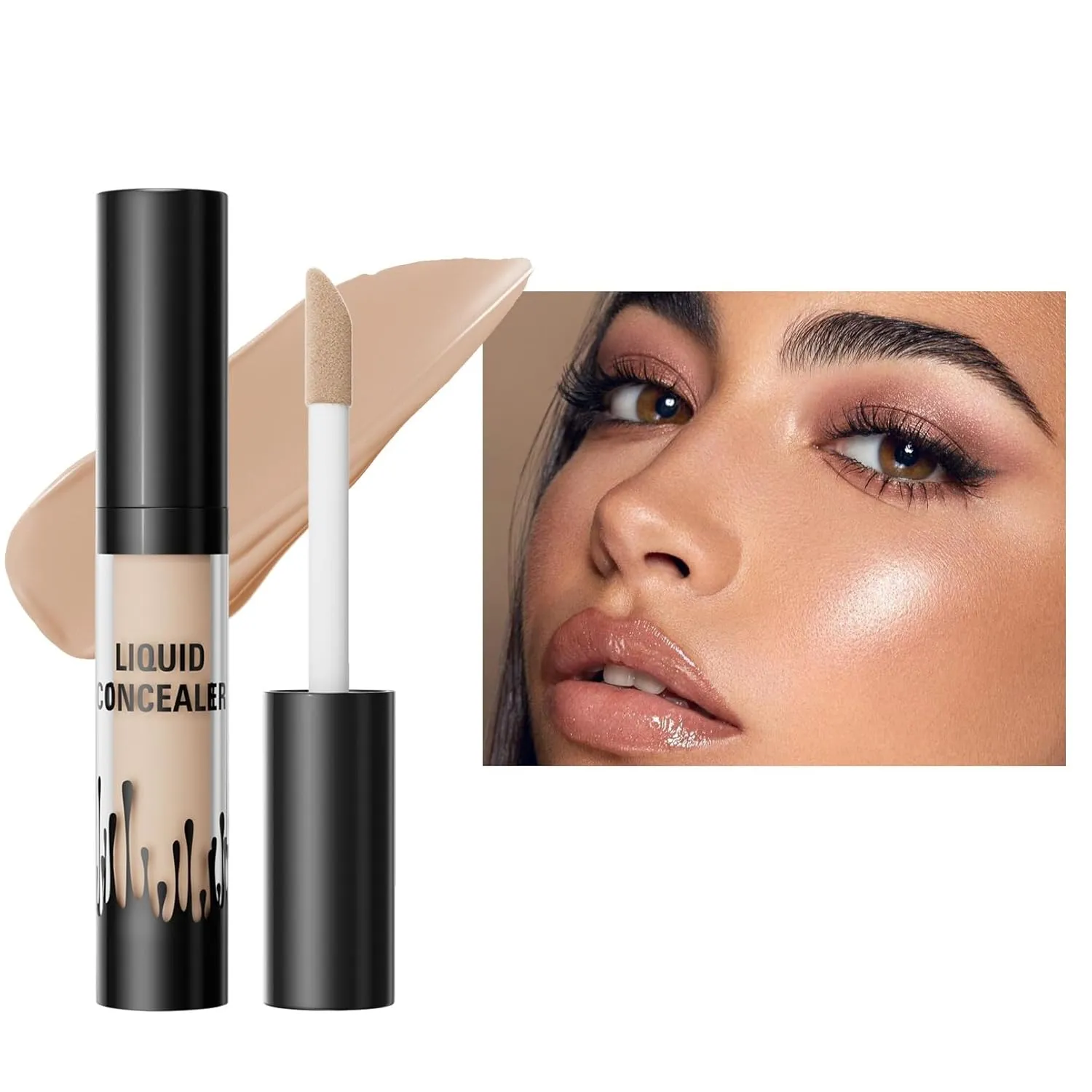 Hellokiss Concealer Stick, 4 Colors, Covers Dark Circles, Acne Marks, Spots, Natural Makeup, Waterproof, Sweat Resistant, Durable (03, 4-color concealer)