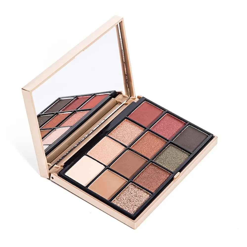Highly Pigmented Eye Makeup Palette , 12 Colors Matte Shimmer Metallic Eyeshadow Pallet Long Lasting Blendable Natural Colors Waterproof Make Up Eye Shadows Cosmetics Gift Kit-Great for Travel (1#)