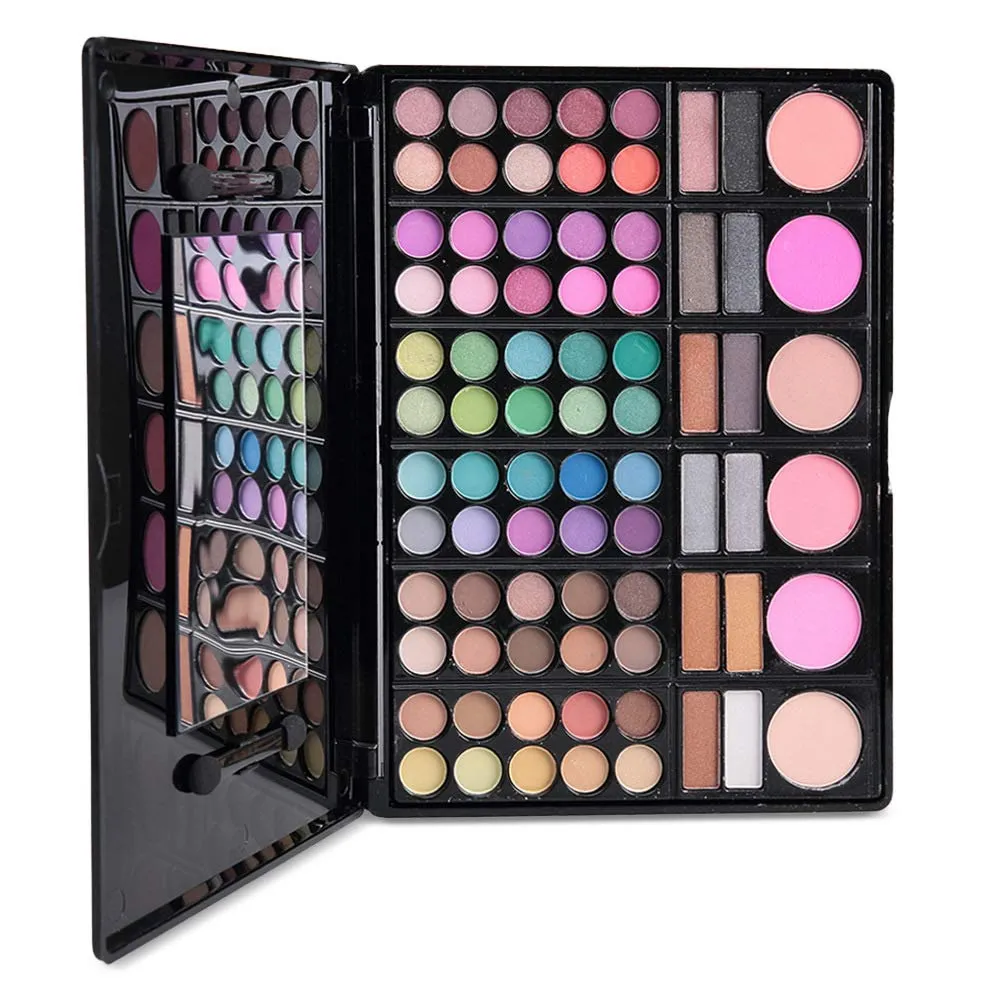 Highly Pigmented Eye Makeup Palette , 78 Colors Matte Shimmer Metallic Eyeshadow Pallet Long Lasting Blendable Natural Colors Waterproof Make Up Eye Shadows Cosmetics Gift Kit-Great for Travel (78#02)