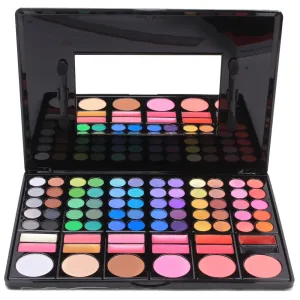 Highly Pigmented Eye Makeup Palette , 78 Colors Matte Shimmer Metallic Eyeshadow Pallet Long Lasting Blendable Natural Colors Waterproof Make Up Eye Shadows Cosmetics Gift Kit-Great for Travel (78#03)
