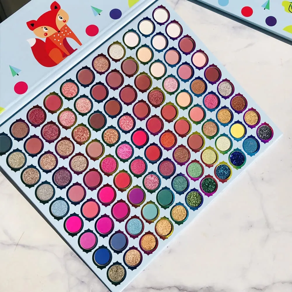 Highly Pigmented Eye Makeup Palette , 99 Colors Matte Shimmer Metallic Eyeshadow Pallet Long Lasting Blendable Natural Colors Waterproof Make Up Eye Shadows Cosmetics Gift Kit-Great for Travel (Ari)