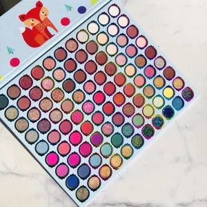 Highly Pigmented Eye Makeup Palette , 99 Colors Matte Shimmer Metallic Eyeshadow Pallet Long Lasting Blendable Natural Colors Waterproof Make Up Eye Shadows Cosmetics Gift Kit-Great for Travel (Ari)