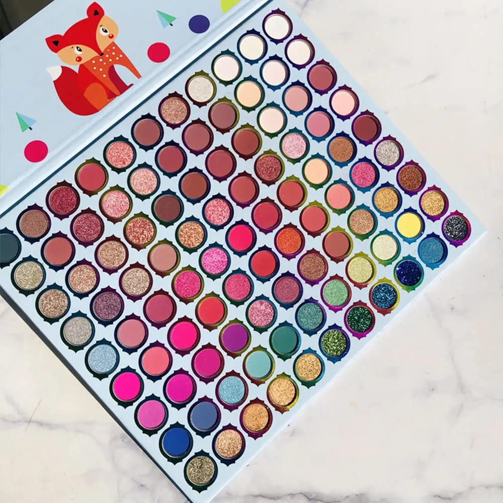 Highly Pigmented Eye Makeup Palette , 99 Colors Matte Shimmer Metallic Eyeshadow Pallet Long Lasting Blendable Natural Colors Waterproof Make Up Eye Shadows Cosmetics Gift Kit-Great for Travel (Ari)