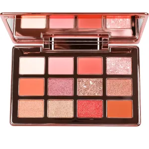 Highly Pigmented Eyeshadow Palette , 12 Colors Matte Shimmer Glitter Metallic Eyeshadow Palette Water proof Blendable Long Lasting Natural Colors Make Up Eyeshadow Cosmetics Gift Kit-Great for Travel (#02)