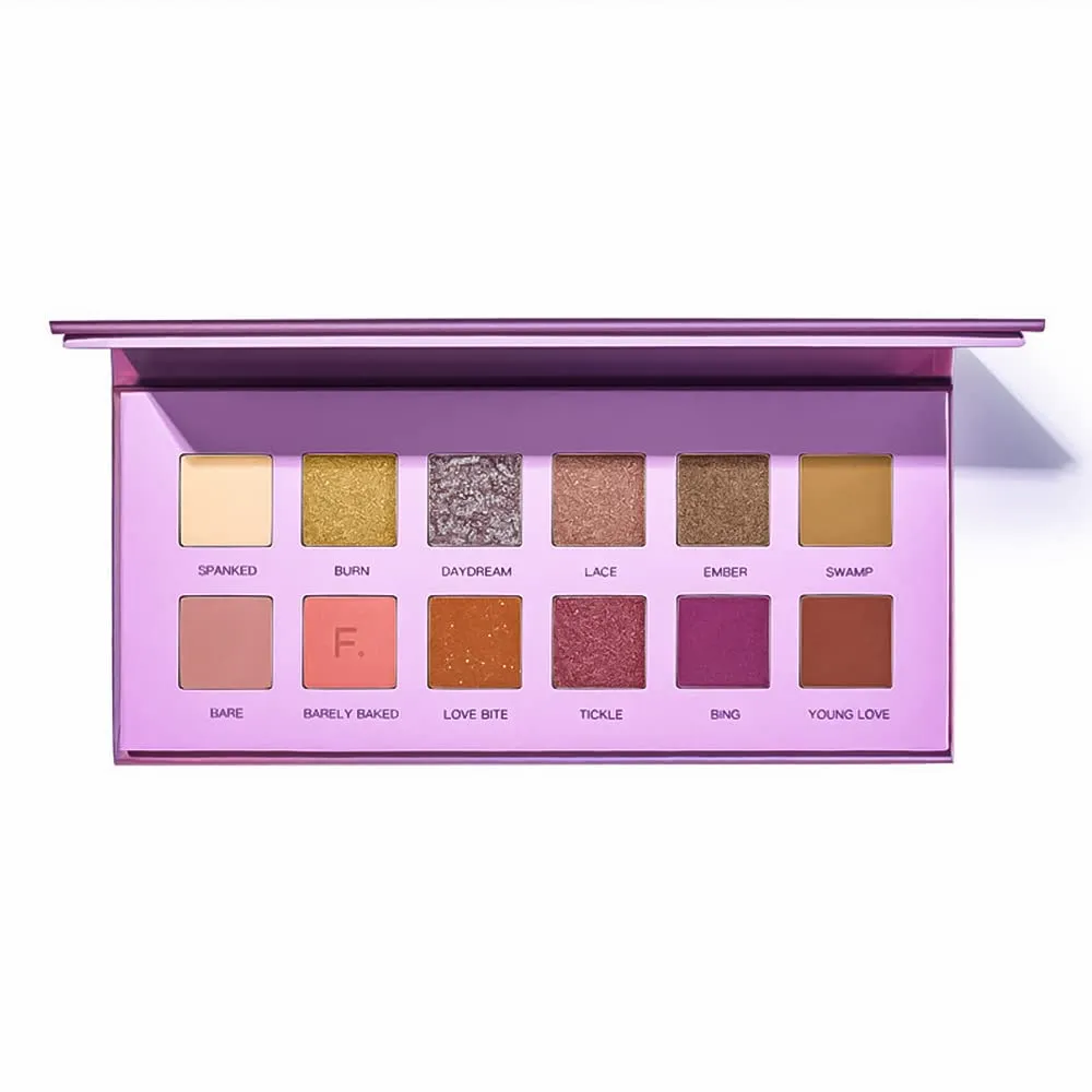 Highly Pigmented Eyeshadow Palette , 12 Colors Matte Shimmer Glitter Metallic Eyeshadow Palette Water proof Blendable Long Lasting Natural Colors Make Up Eyeshadow Cosmetics Gift Kit-Great for Travel (PURPLE)