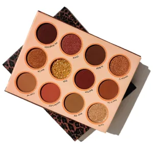 Highly Pigmented Eyeshadow Palette , 12 Colors Shimmer Matte Glitter Metallic Eyeshadow Palette Water proof Blendable Long Lasting Natural Colors Make Up Eyeshadow Cosmetics Gift Kit-Great for Travel