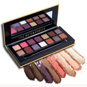 Highly Pigmented Eyeshadow Palette , 14 Colors Mini Matte Shimmer Metallic Eyeshadow Pallet Long Lasting Blendable Natural Colors Waterproof Make Up Eye Shadows Cosmetics Gift Kit-Great for Travel