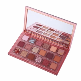 Highly Pigmented Eyeshadow Palette , 18 Colors Matte Shimmer Glitter Metallic Eyeshadow Palette Waterproof Blendable Long Lasting Natural Colors Make Up Eye Shadows Cosmetics Gift Kit-Great for Travel