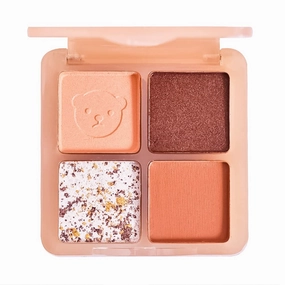 Highly Pigmented Eyeshadow Palette , 4 Colors Matte Shimmer Glitter Metallic Eyeshadow Palette Water proof Blendable Long Lasting Natural Colors Make Up Eyeshadow Cosmetics Gift Kit-Great for Travel (#01)