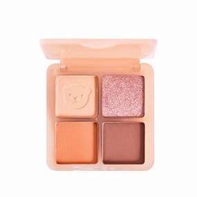 Highly Pigmented Eyeshadow Palette , 4 Colors Matte Shimmer Glitter Metallic Eyeshadow Palette Water proof Blendable Long Lasting Natural Colors Make Up Eyeshadow Cosmetics Gift Kit-Great for Travel (#03)