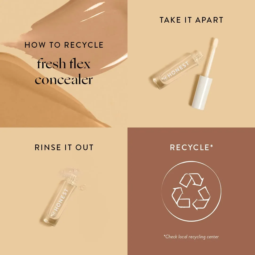Honest Beauty Fresh Flex Concealer with Niacinamide   Vitamin E   Hyaluronic Acid | Vegan   Cruelty free | Maple, 0.17 fl oz